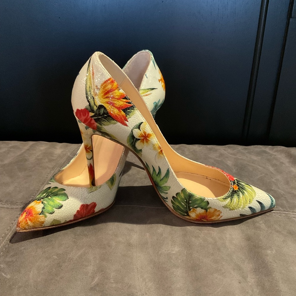 Christian Louboutin Pigalle Follies 100 calf Hawaii, size 37.5